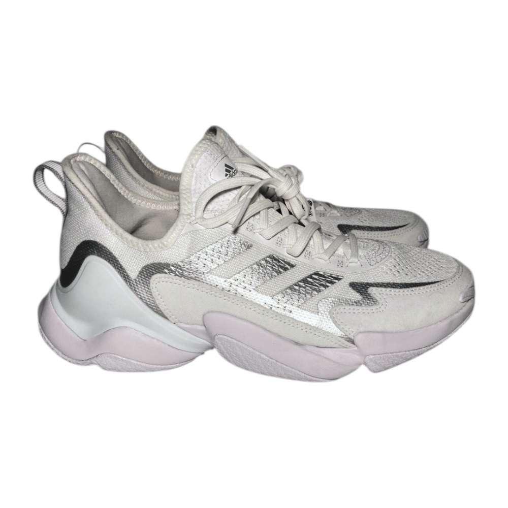 NWOT Adidas Impact FLX Mahomes Football Training Shoes White silver and pink - Picture 7 of 8